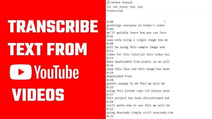 YouTube to Transcript Tool                                                                                              